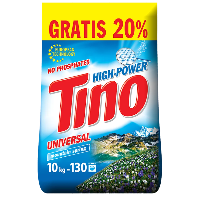 Порошок пральний TINO HIGH-POWER, універсальний, 10кг